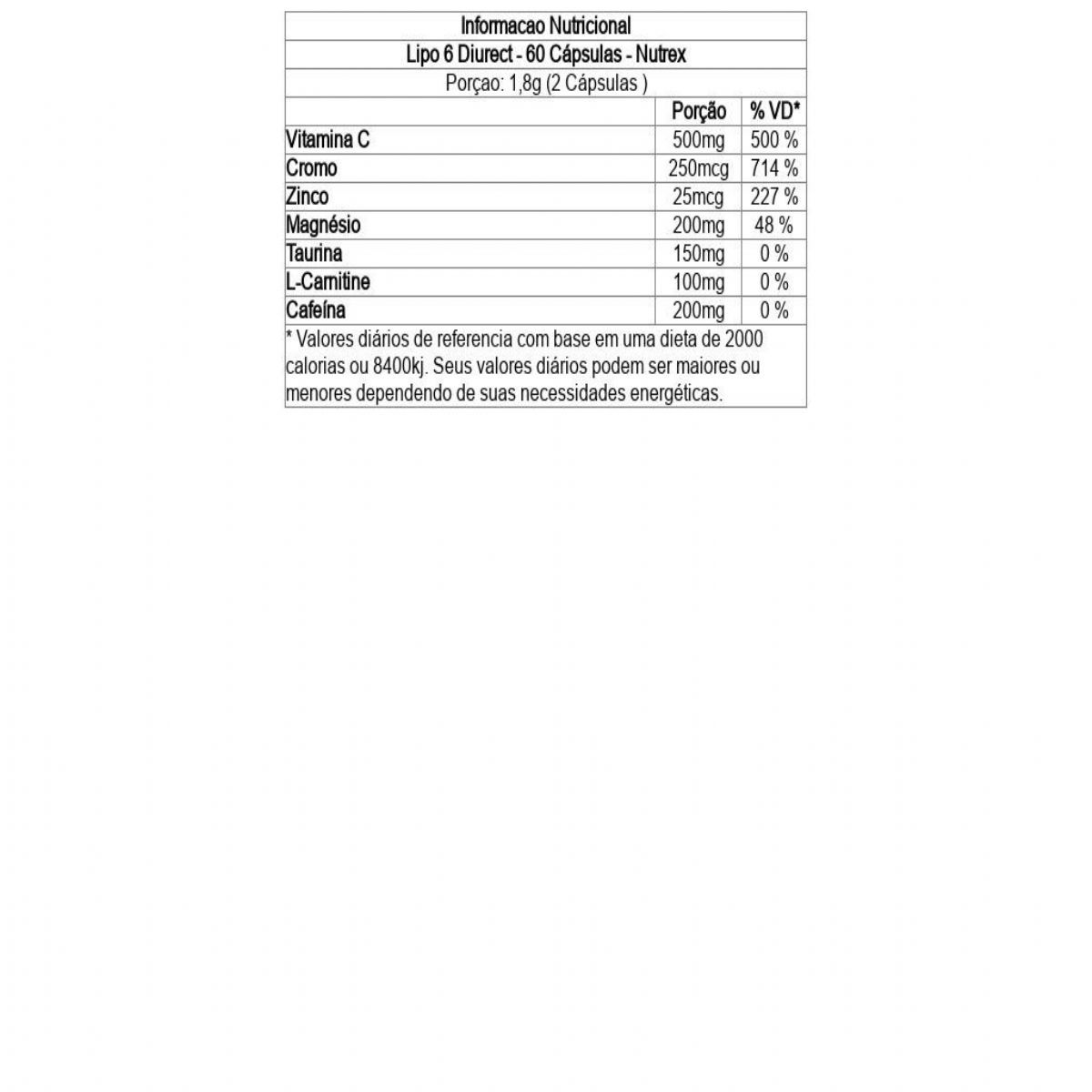 Lipo 6 Diurect - 60 Cápsulas -  