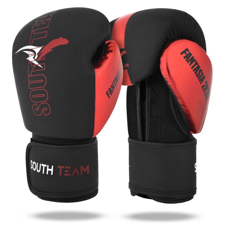 LUVA DE BOXE PRETA E VERMELHA FANTANSY