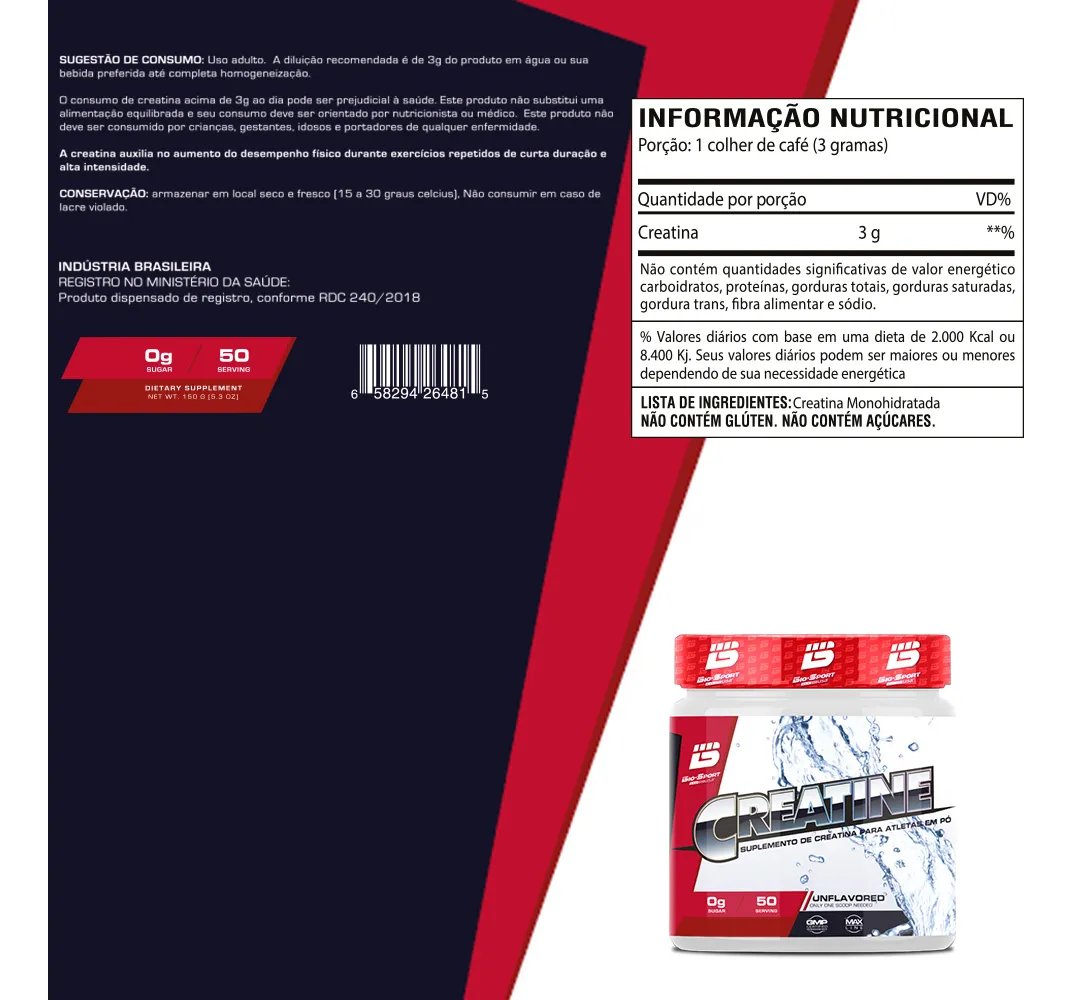 Creatina Pura 300g 