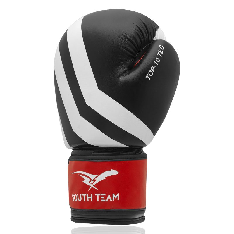 LUVA DE BOXE TOP TEC - PRETA E VERMELHA 