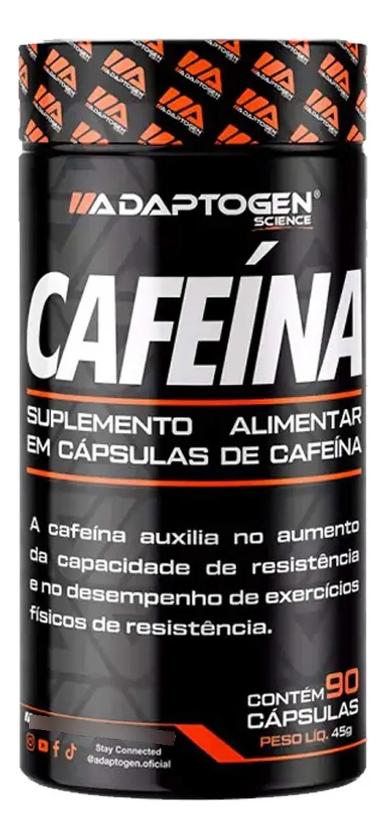 Cafeína Em Cápsulas Adaptogen 90 Cápsulas 