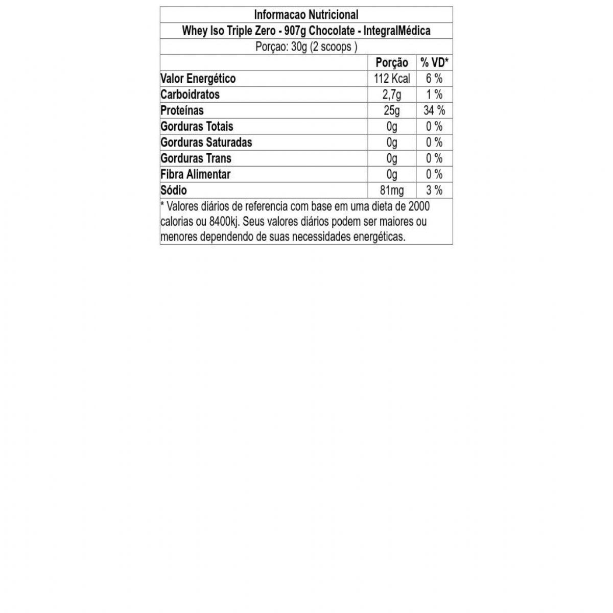 Whey Iso Triple Zero - 907g  