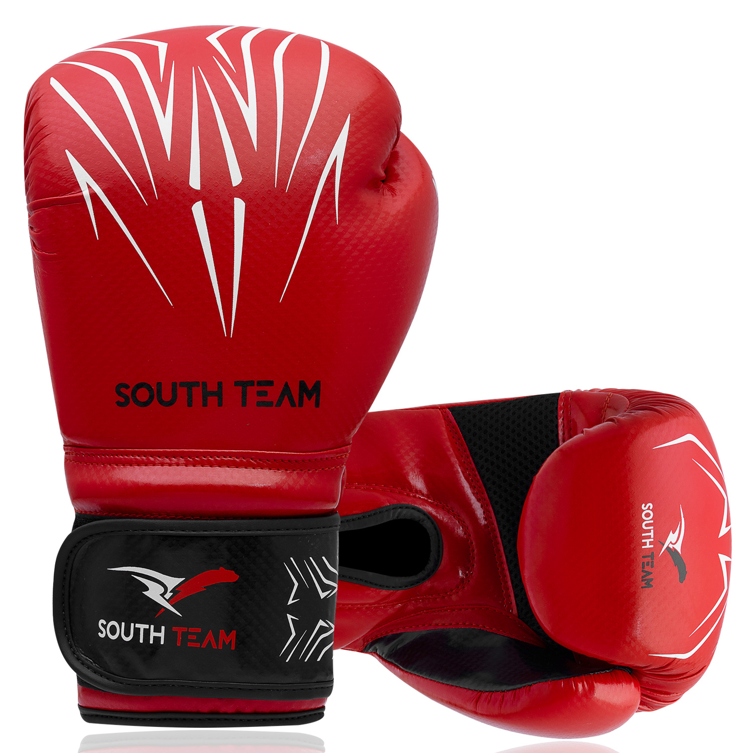 LUVA DE BOXE MEX VERMELHA E PRETA