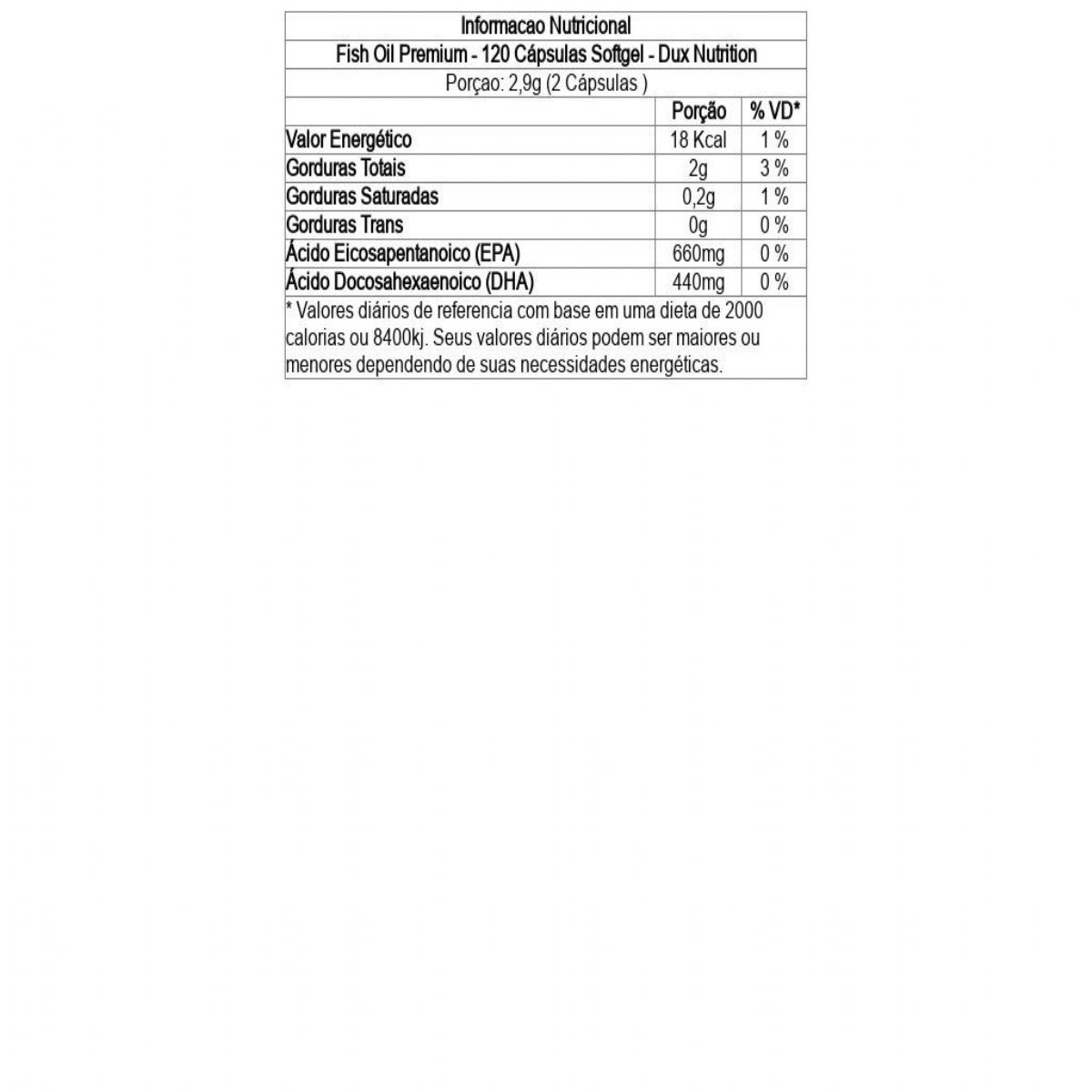 Fish Oil Premium - 120 Cápsulas Softgel - 