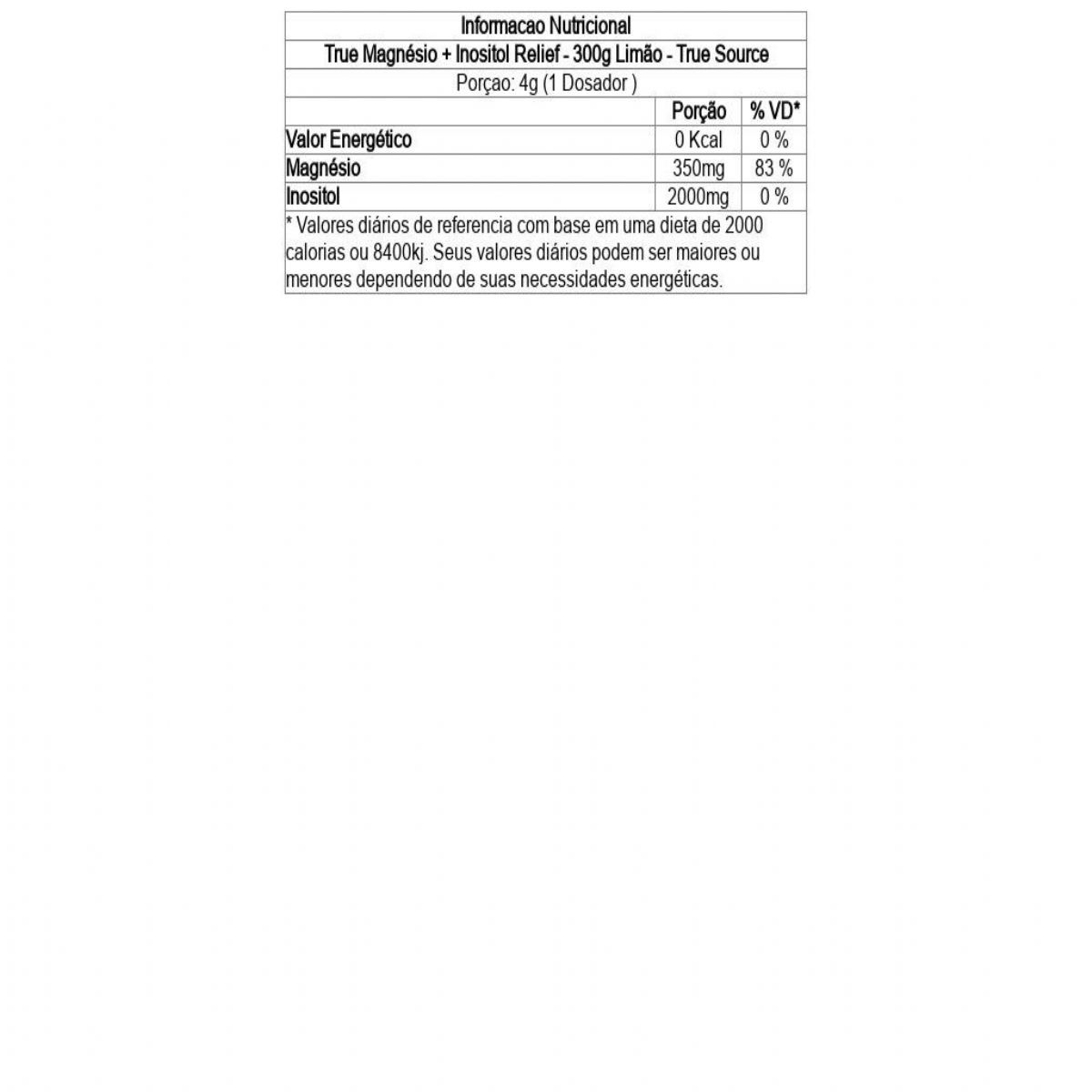 True Magnésio + Inositol Relief - 300g 