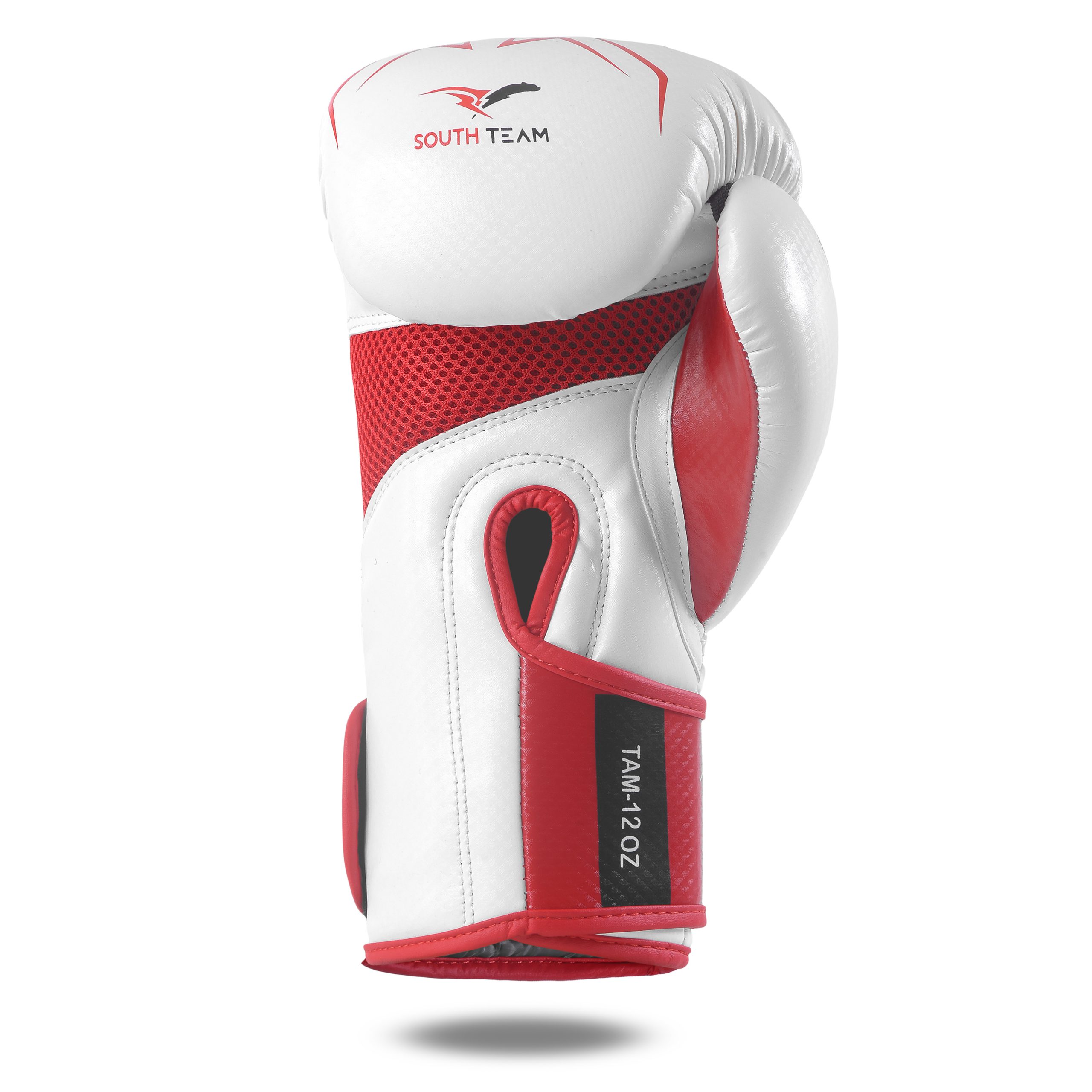 LUVA DE BOXE MEX VERMELHA E BRANCA