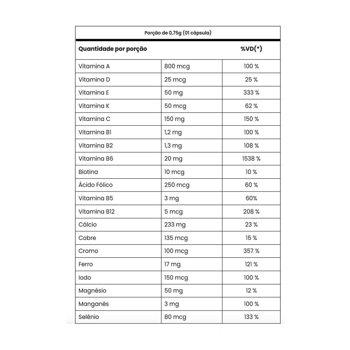 Vita Daily Multivitamínico - 90 Cápsulas - Adaptogen