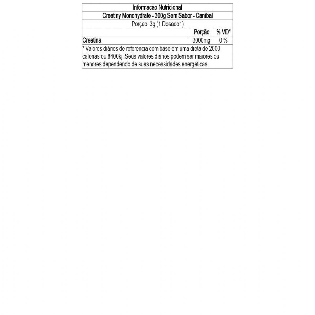 Creatiny Monohydrate - 300g r - Canibal