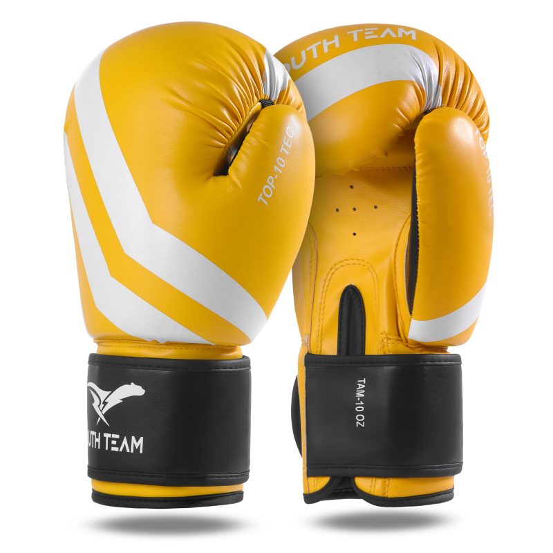 LUVA DE BOXE TOP TEC - AMARELA E PRETA 