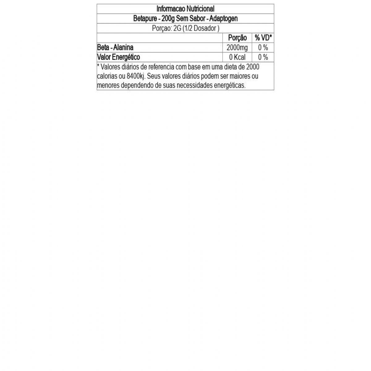 Betapure - 200g Sem Sabor - Adaptogen