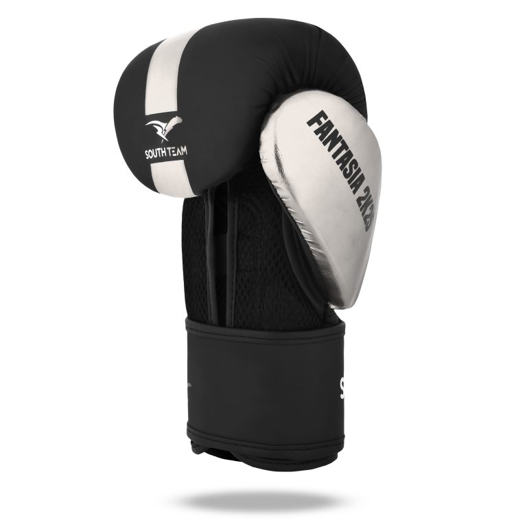 LUVA DE BOXE PRETA E CREME FANTASAY 