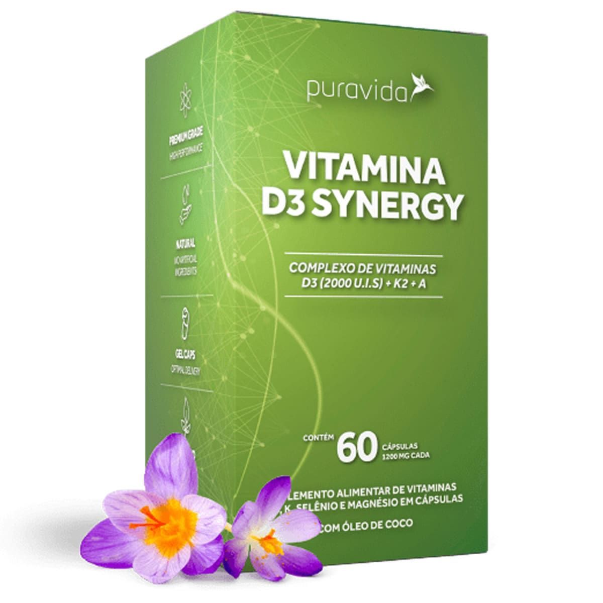 Vitamina D3 Synergy - 60 Cápsulas -  