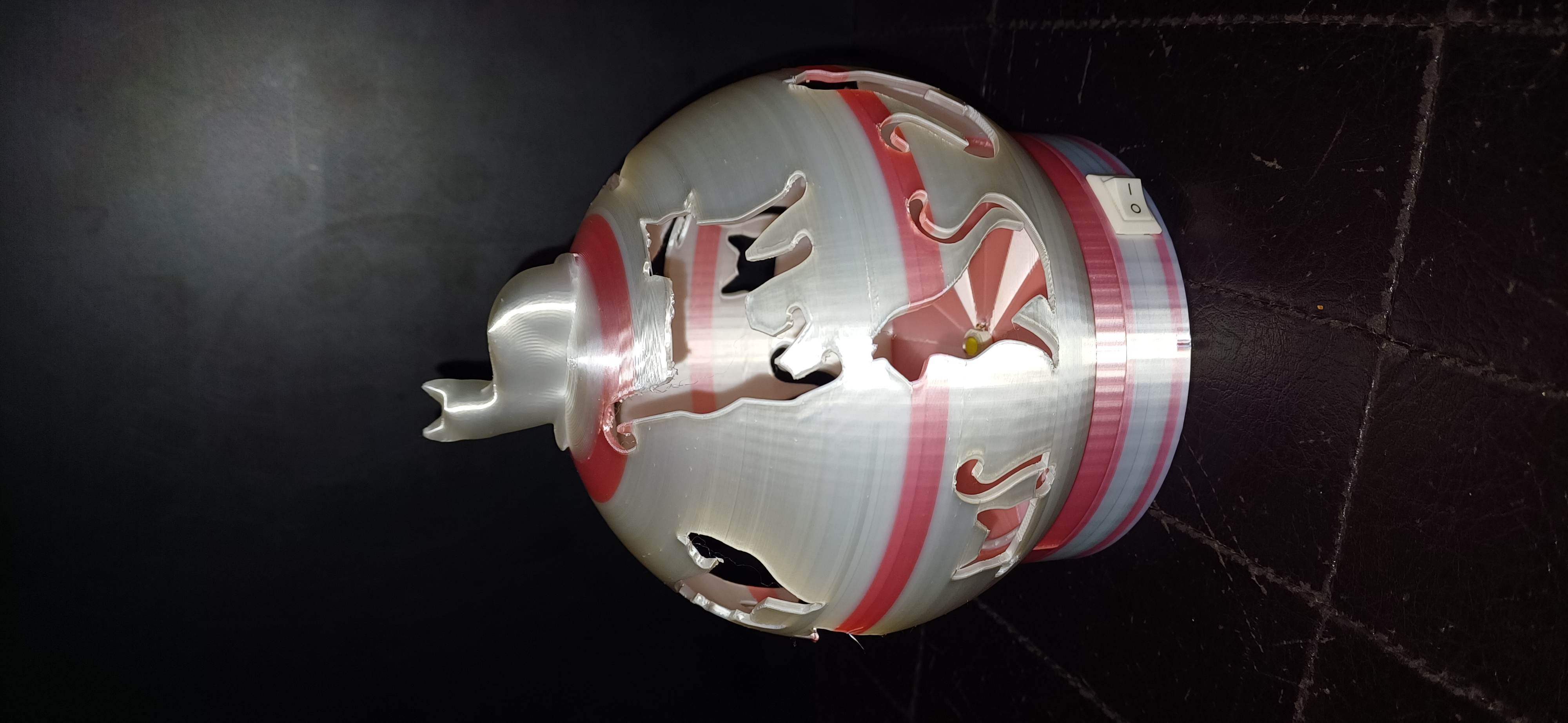 Cat-Themed Projector Lamp PINK-WHITE