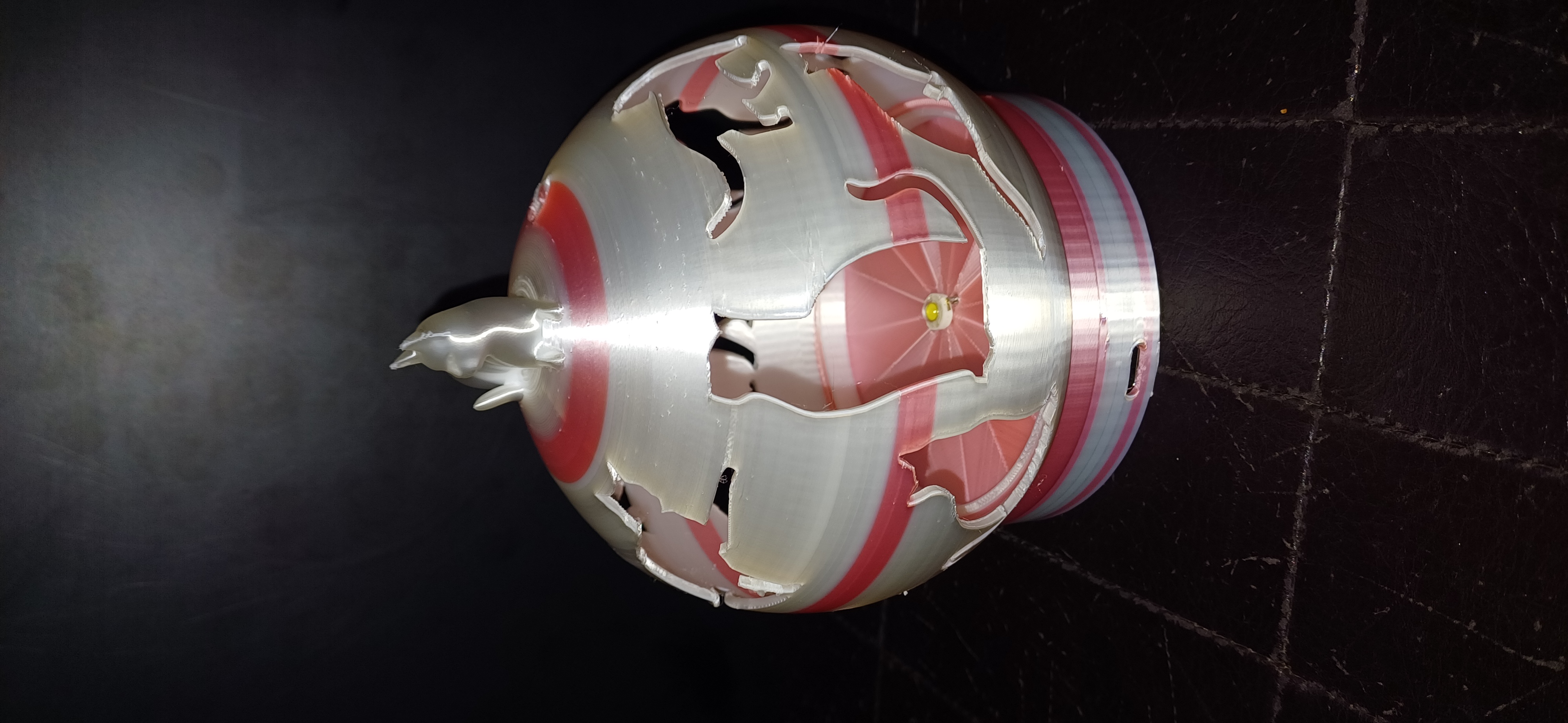 Cat-Themed Projector Lamp PINK-WHITE