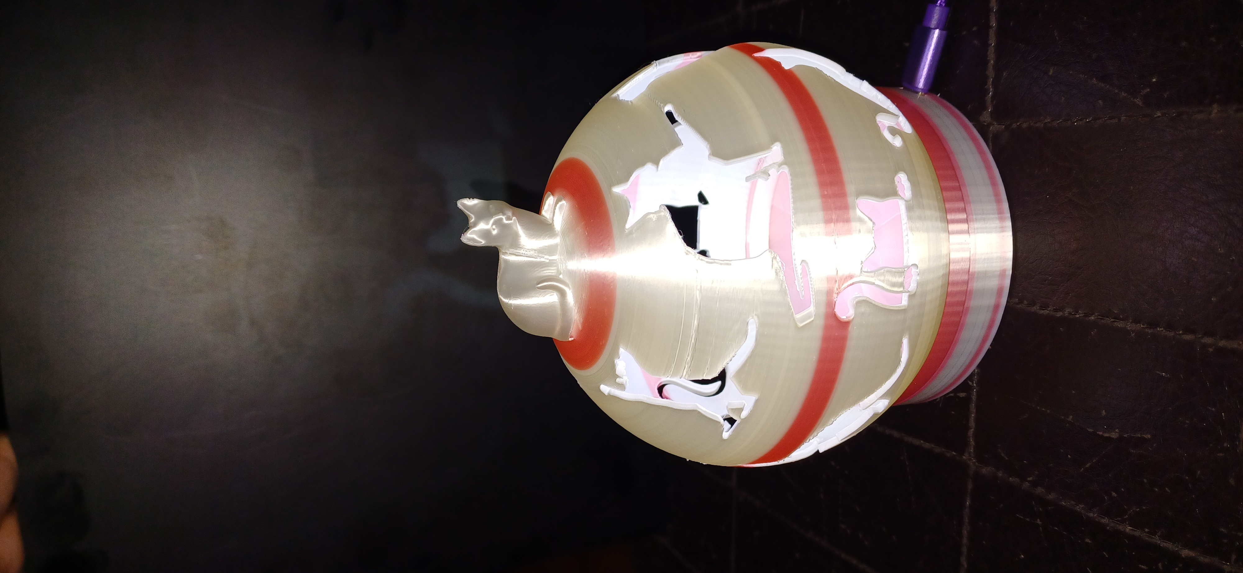 Cat-Themed Projector Lamp PINK-WHITE