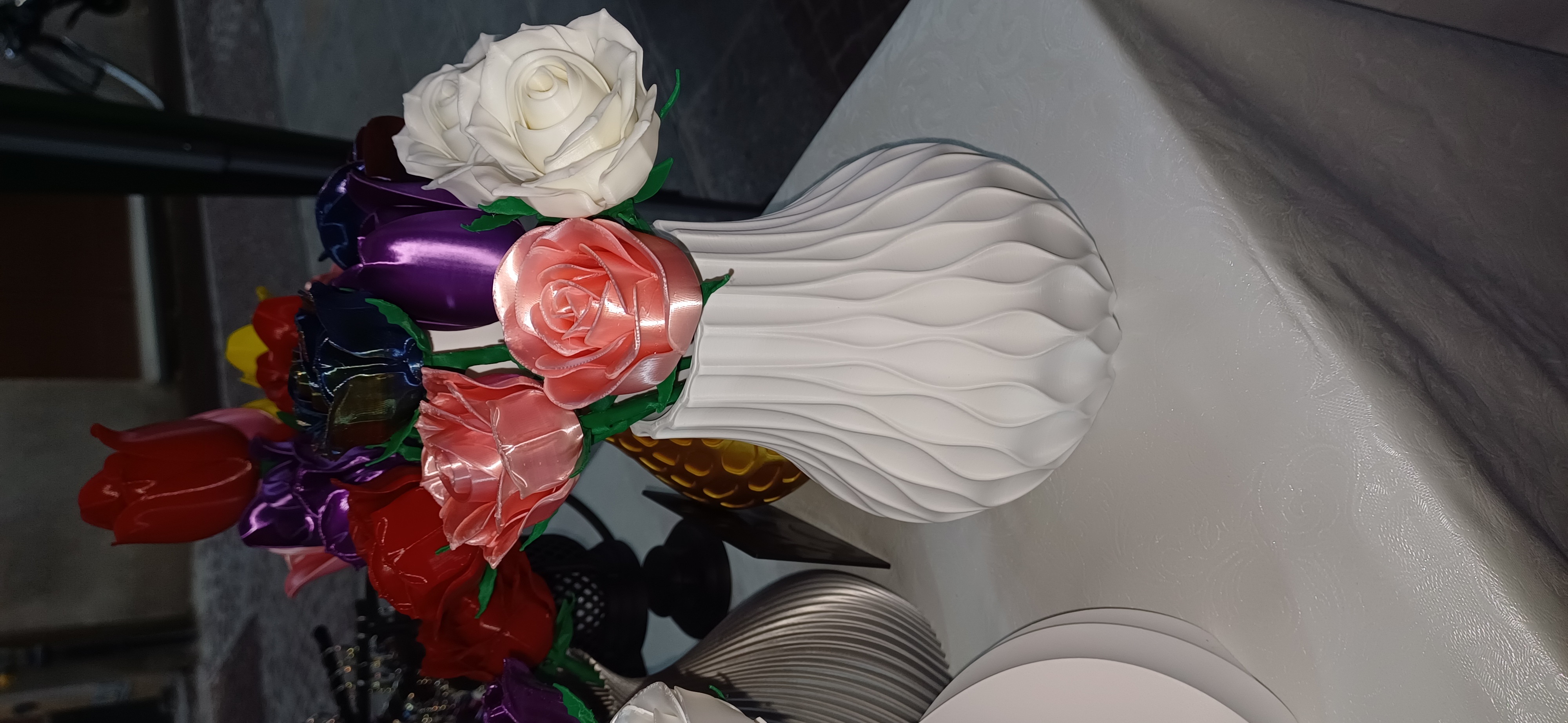 FIORI E ROSE ARTIFICIALI MULTICOLORE IN STAMPA 3D