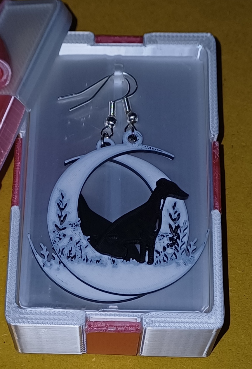 ORECCHINI LEVRIERO E LUNA