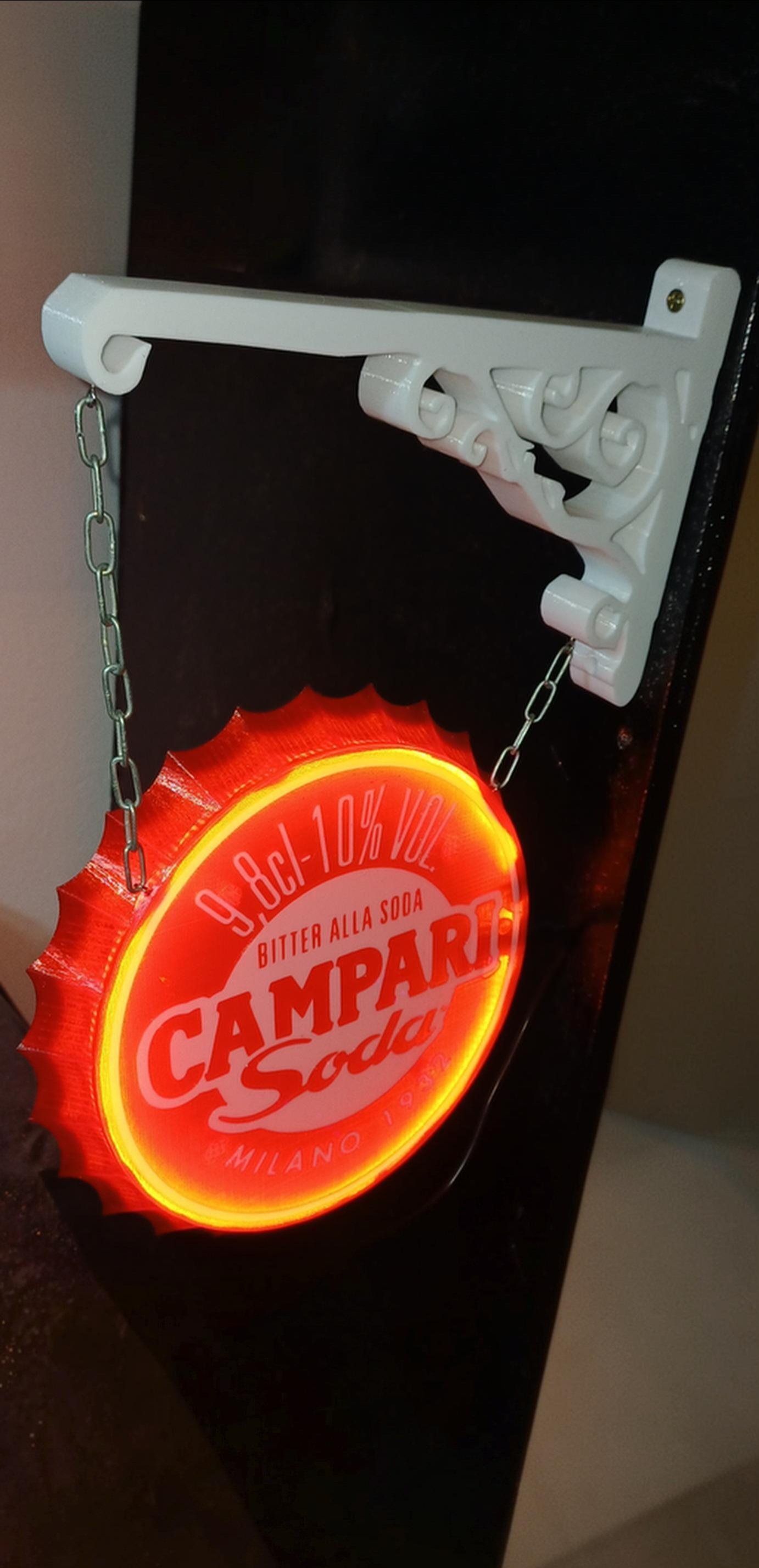 LIGHTBOX/INSEGNA LUMINOSA TAPPO CAMPARI SODA