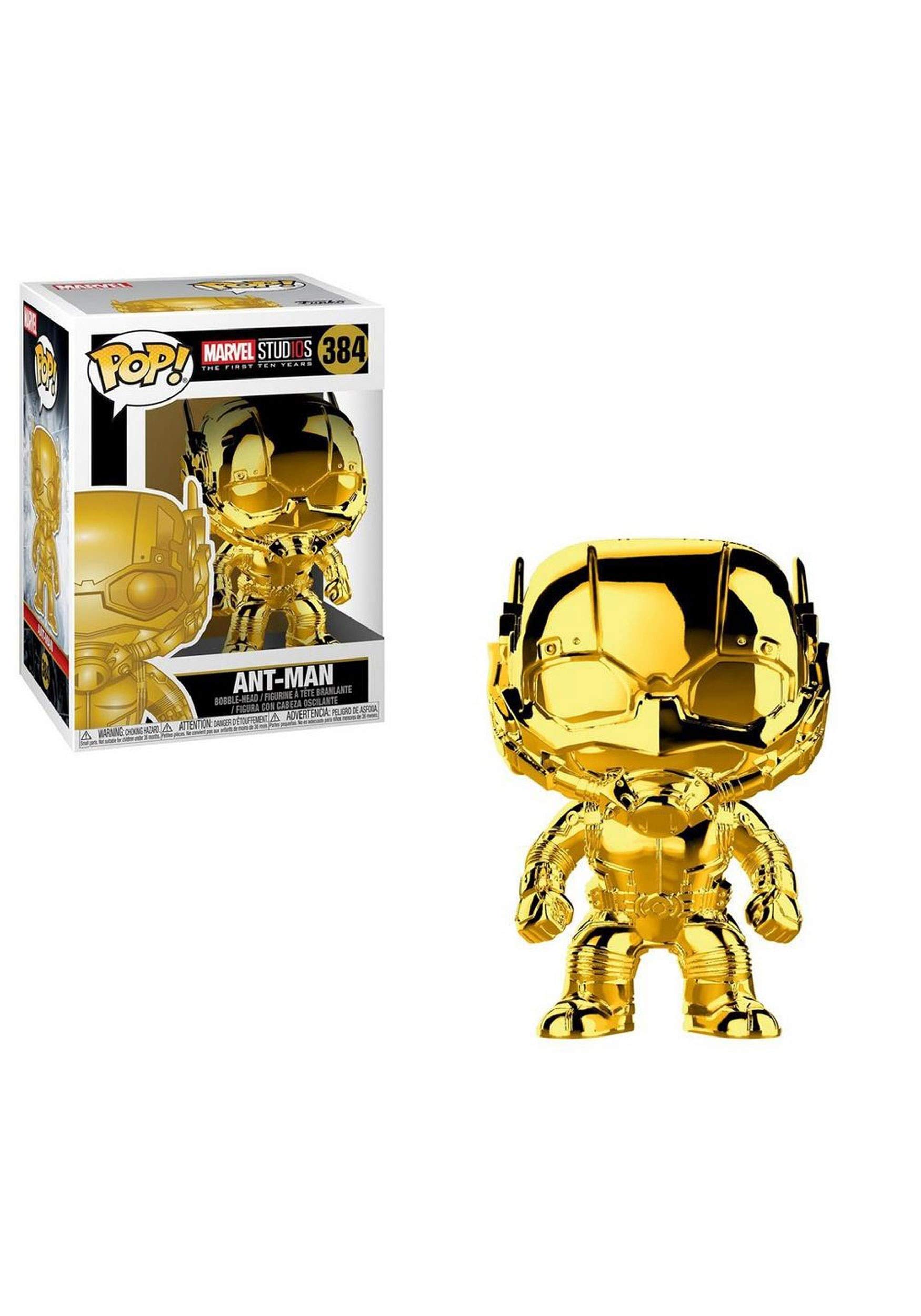 Funko Pop Ant Man Gold Chrome The First Ten Years -  Marvel #384 