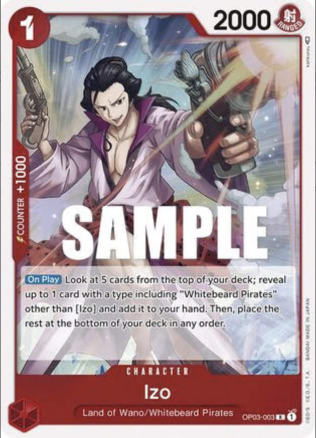 IZO (FOIL) - OP03-003 - RARE OP-03 Booster Pack: 