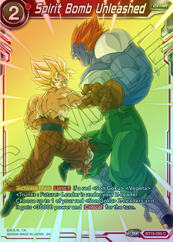 SPIRIT BOMB UNLEASHED - BT19-030 - COMMON (FOIL)