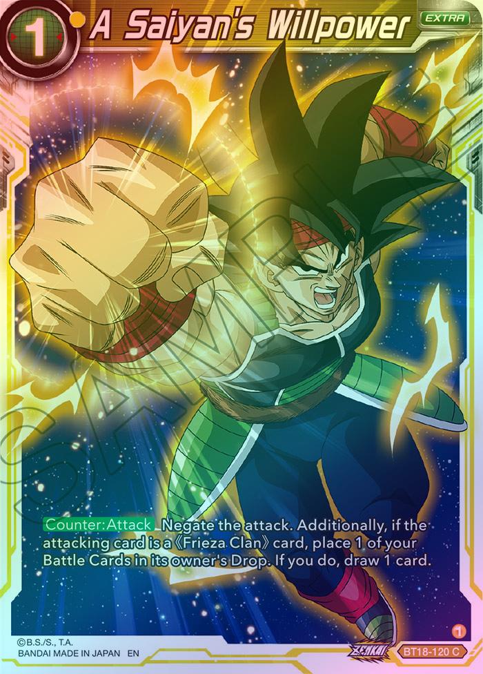 A SAIYAN'S WILLPOWER - BT18-120 - COMMON (FOIL)