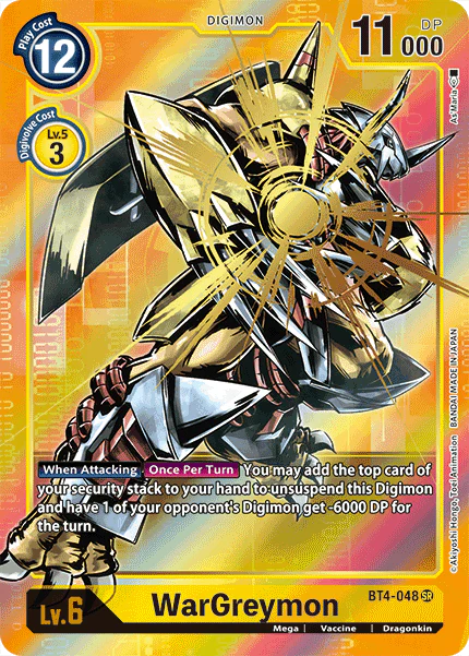 WARGREYMON (ALTERNATE ART) - BT4-048 - SUPER RARE