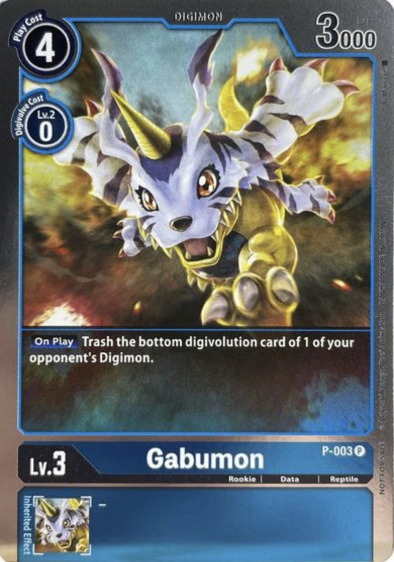 GABUMON - P-003 - (SILVER) PROMO 