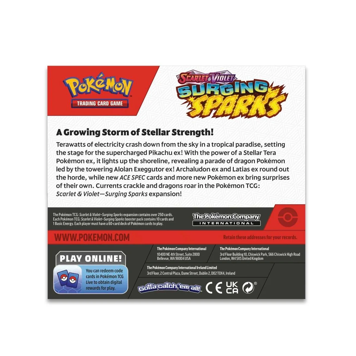 POKEMON - SCARLET AND VIOLET - SURGING SPARKS - BOOSTER BOX