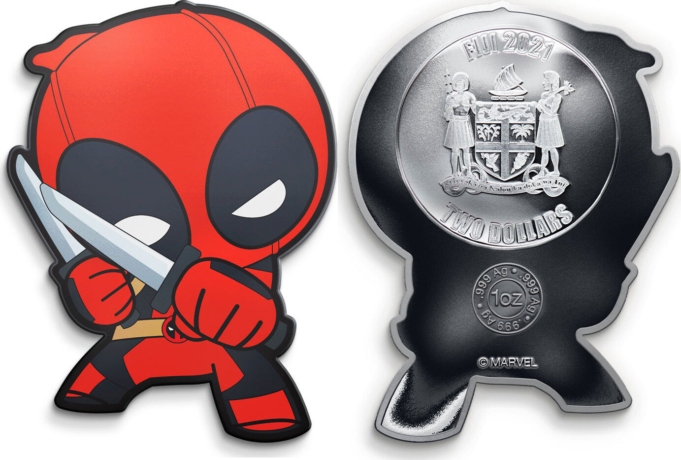 2021 Marvel Mini-Hero Deadpool Silver 1 oz. Coin Extremely Limited Only  2,500!  