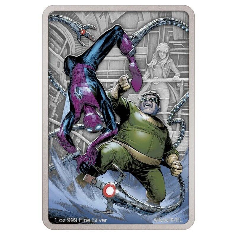 2024 Niue Marvel Spiderman Villains Doctor Octopus 1oz Silver Coin Limited mintage of 2000!