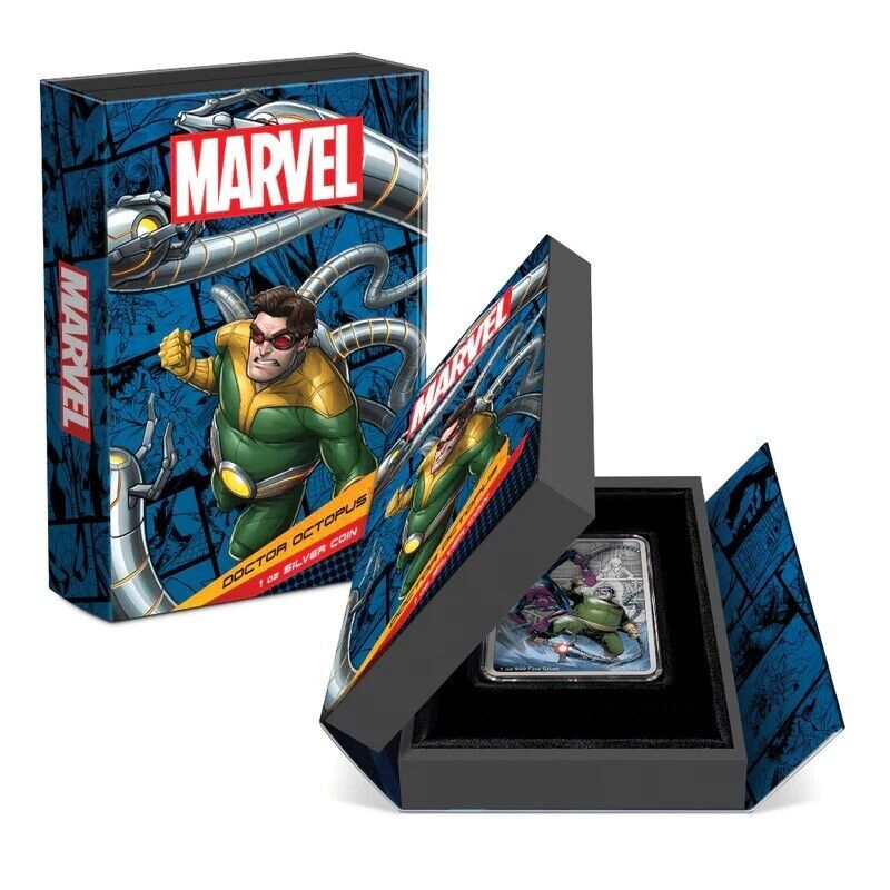 2024 Niue Marvel Spiderman Villains Doctor Octopus 1oz Silver Coin Limited mintage of 2000!