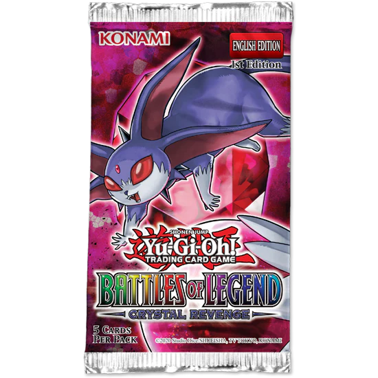 YUGIOH - BATTLES OF LEGEND: CRYSTAL REVENGE BOOSTER PACK - 1ST EDITION