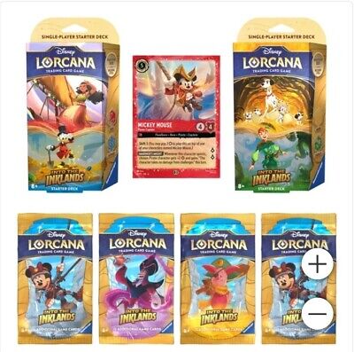 Disney Lorcana Into The Inklands Bundle (Bonus Mickey Card PROMO)