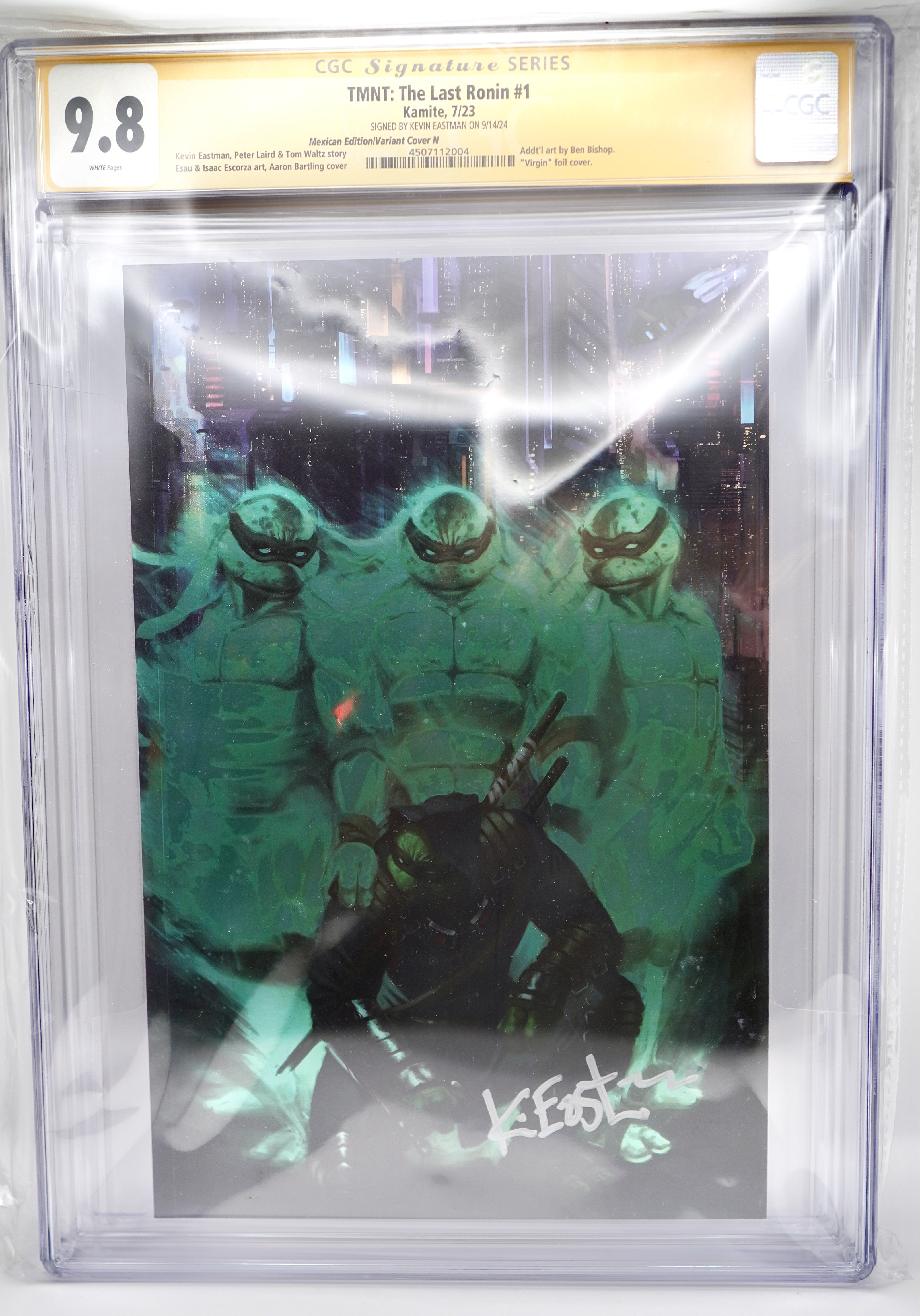 TMNT: The Last Ronin #1 Rare Foil Variant Signed Kevin Eastman #1 CGC 9.8