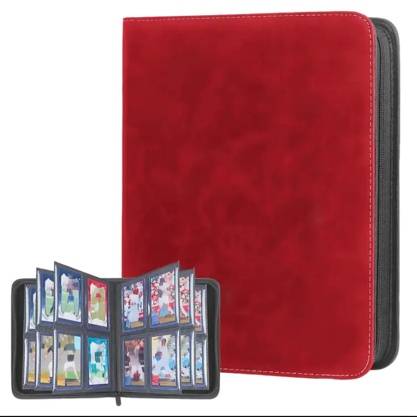 4-Pocket Red Toploader Binder (112 Card Slots)