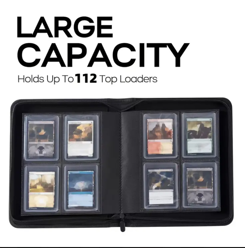 4-Pocket Red Toploader Binder (112 Card Slots) 