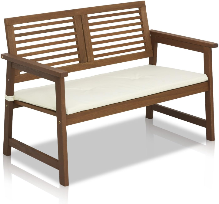 Tioman Hardwood Outdoor Bench in Teak Oil, Natural