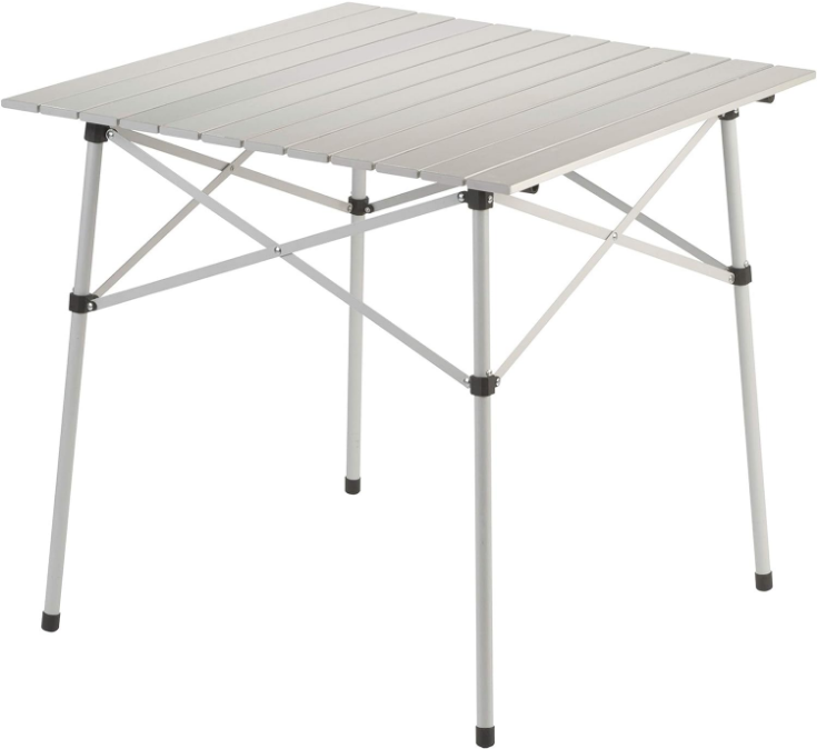Outdoor Compact Folding Table, Sturdy Aluminum Camping Table with Snap-Together Design, Seats 4 & Carry Bag Included; Great for Camping, Tailgating, Grilling, & More