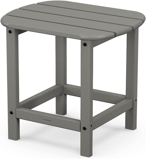 South Beach 18" Outdoor Side Table, Slate Grey