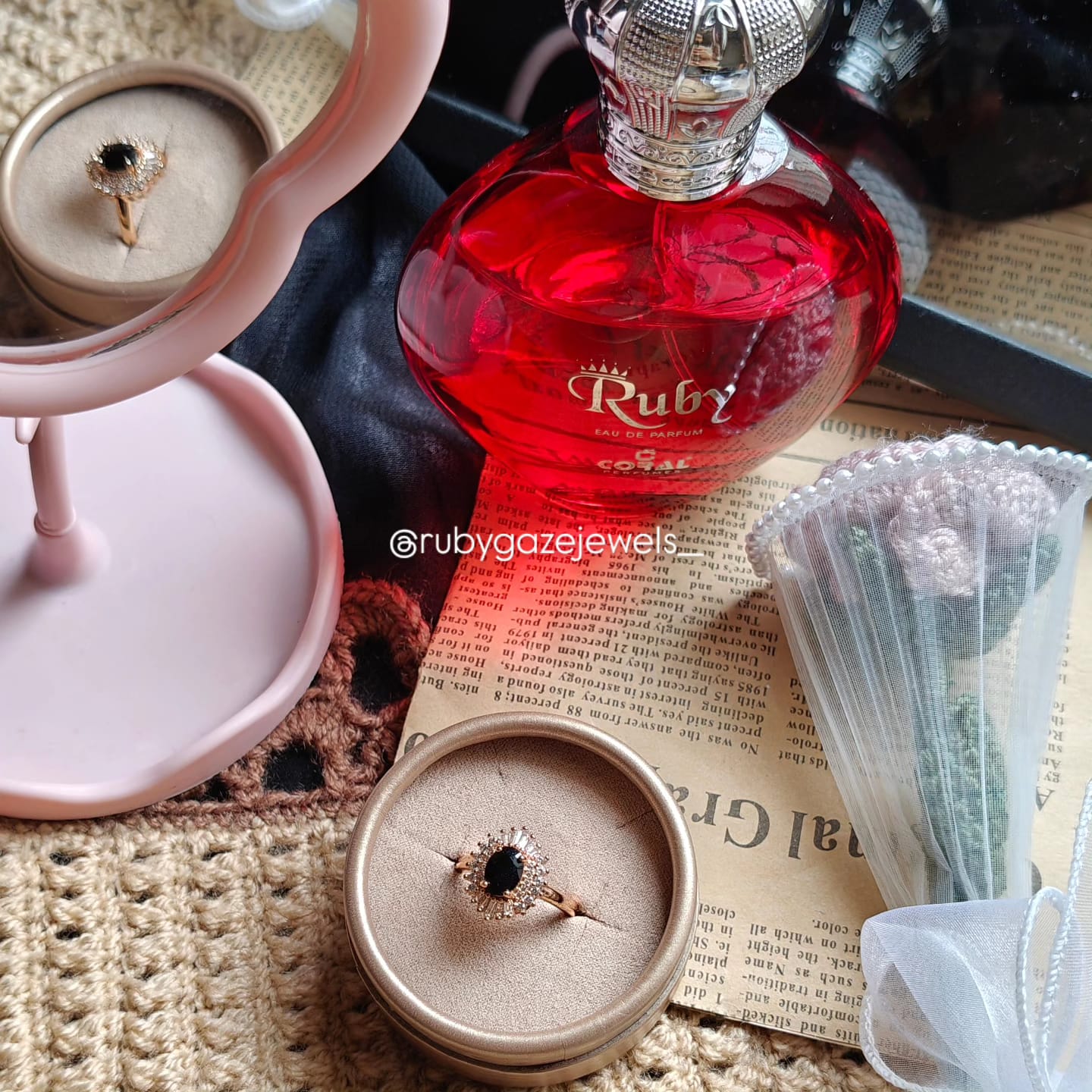 Elegant zircon rose gold plated