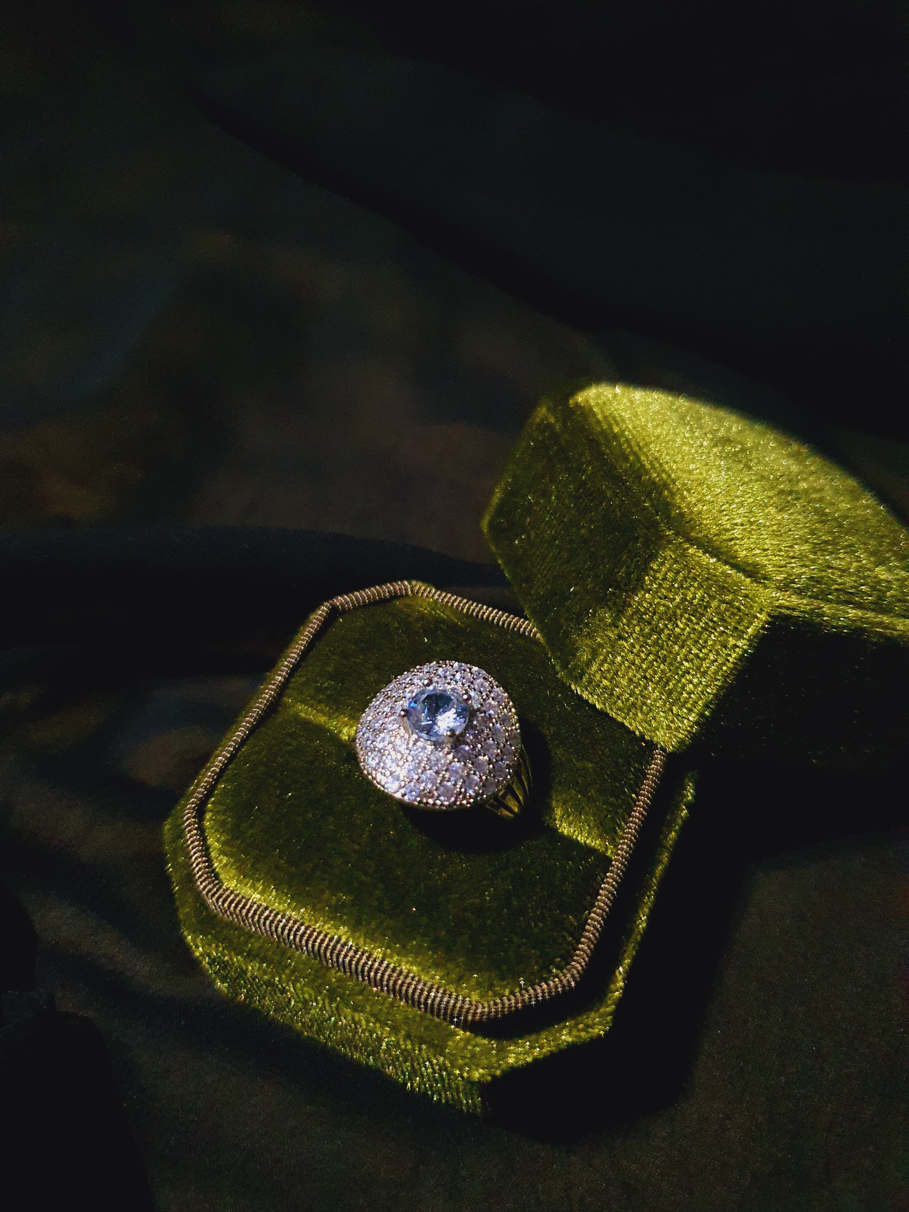 Diamond Ring silver plated