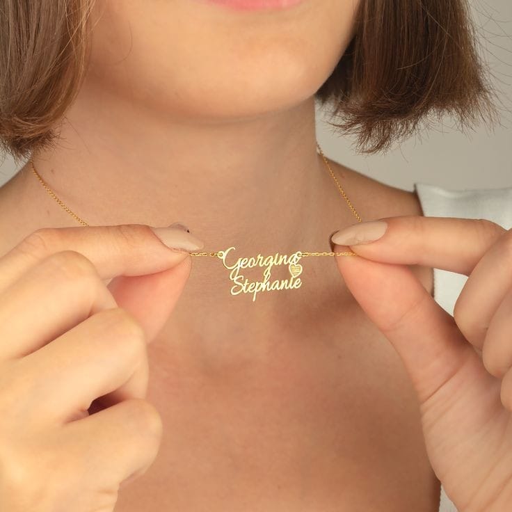 Personalized Double Names Necklace