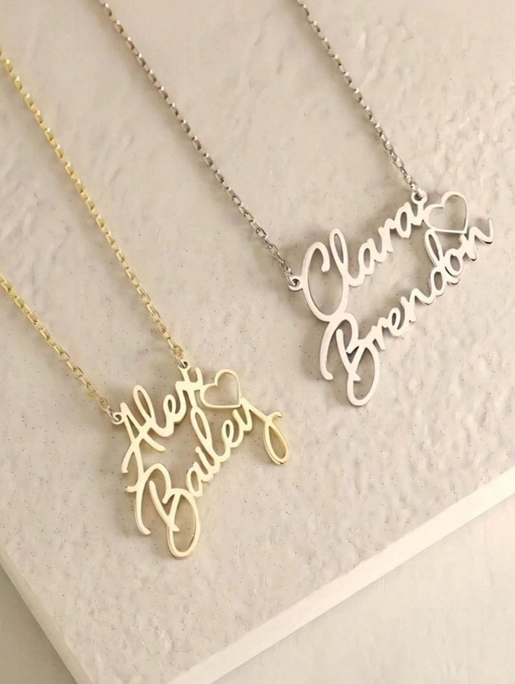 Personalized Double Names Necklace
