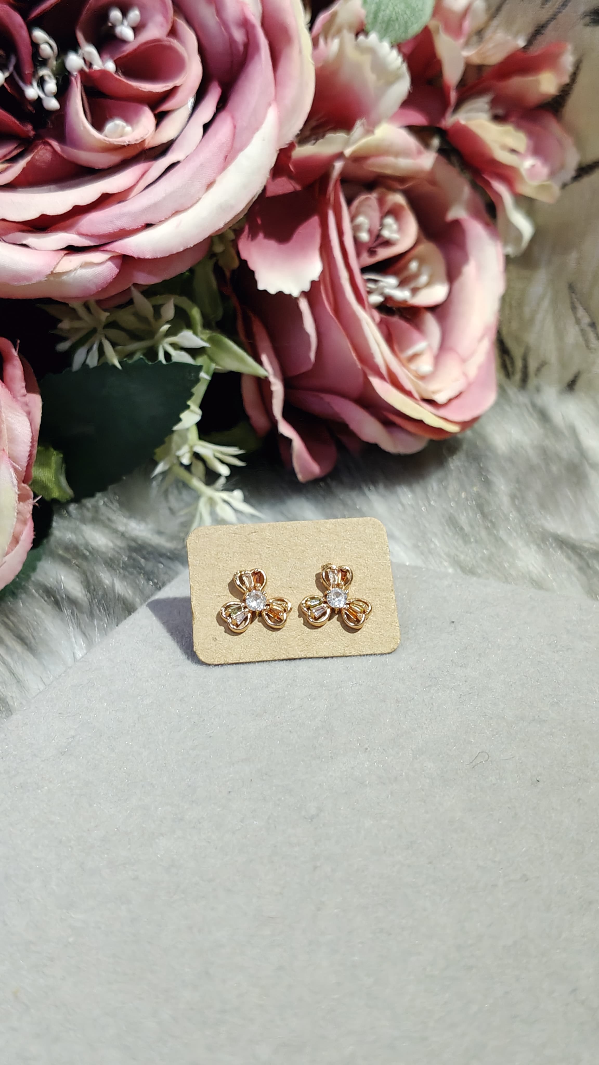 Rose gold plated Stud Earrings