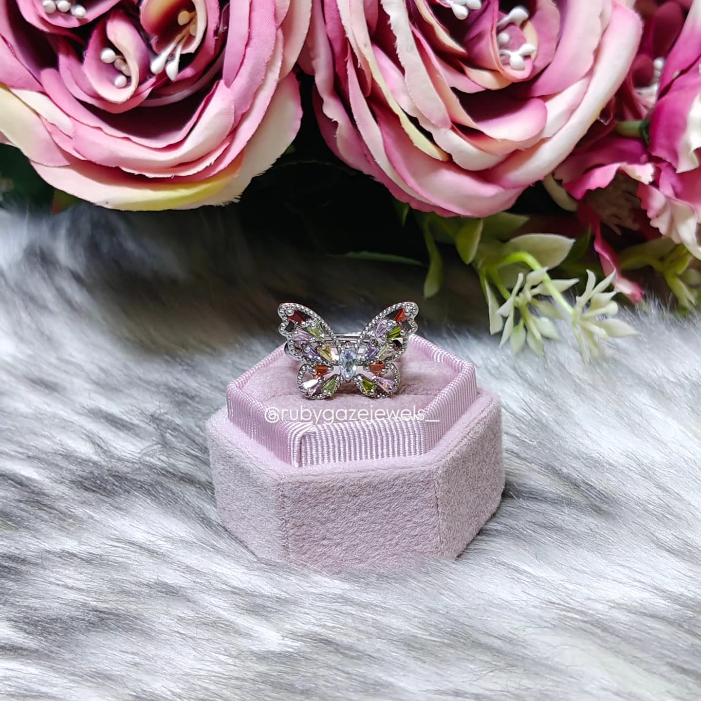 Butterfly aesthetic rings