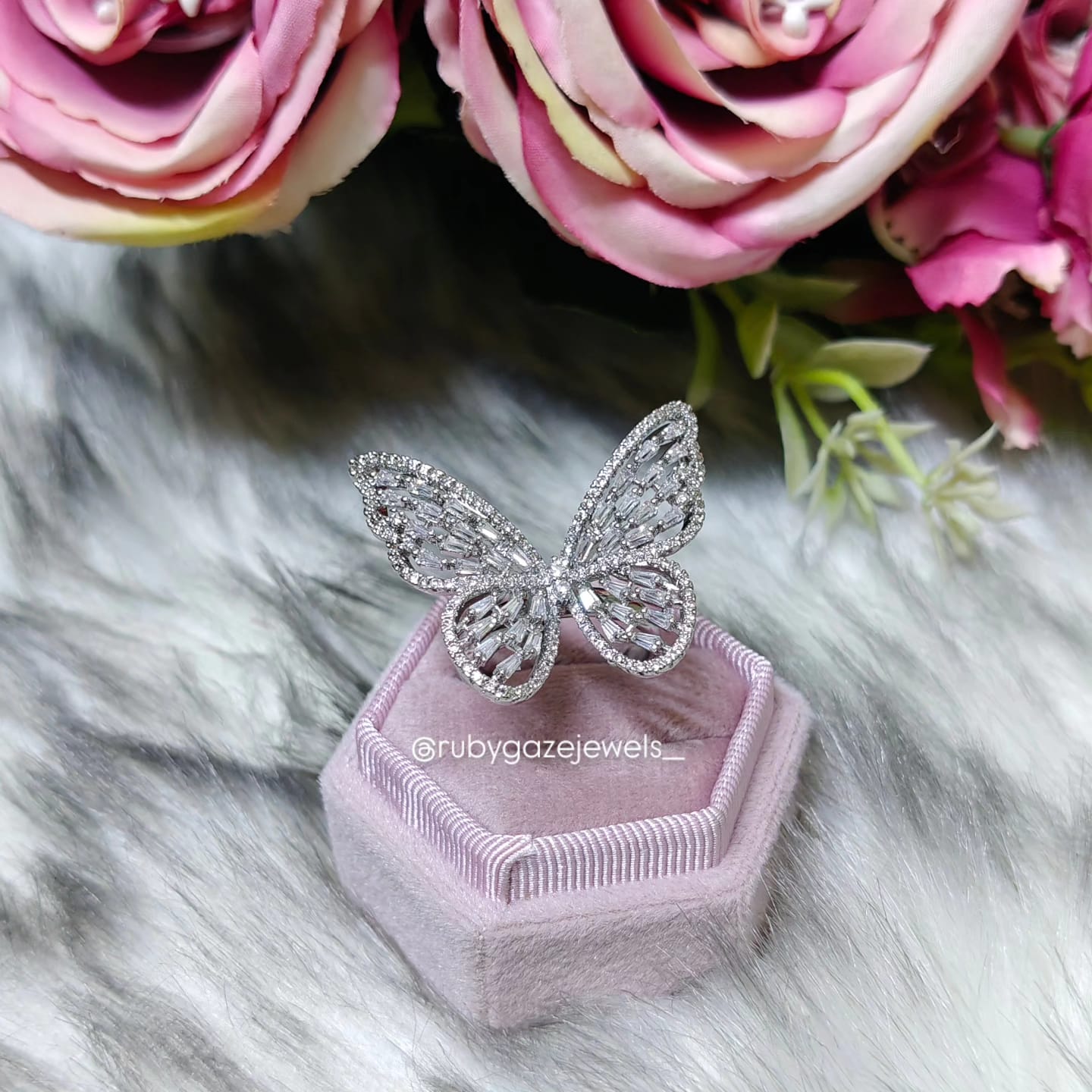 Sofia Butterfly ring