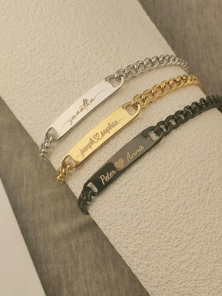Engraved custom Bracelet for men