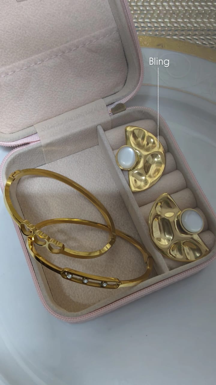 Bling solid marbel earrings