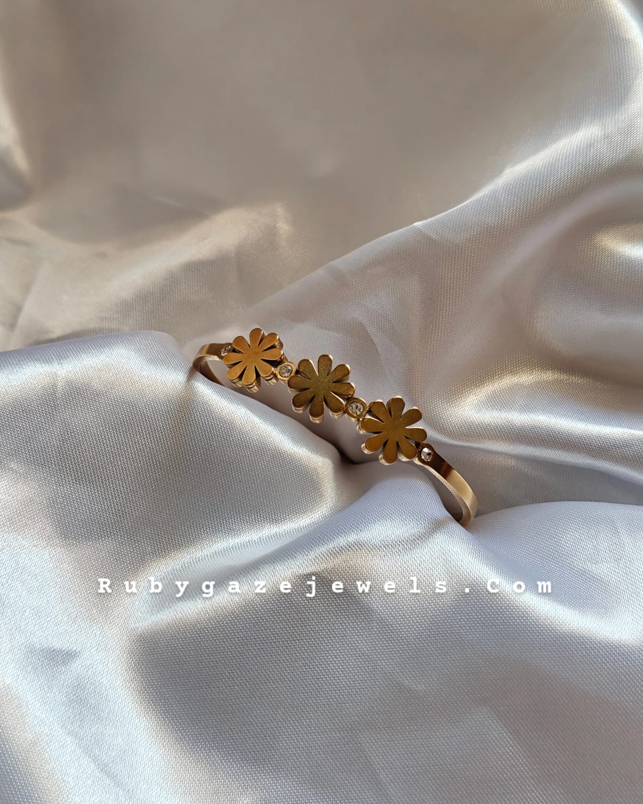 Gold Floral Bangle